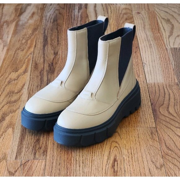Sorel Caribou X Chelsea Waterproof Platform Leather WP Boots Womens Sz 10 (B,M) - Picture 11 of 16